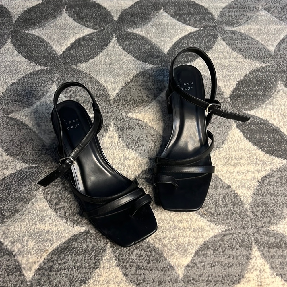 Black Strap Heels